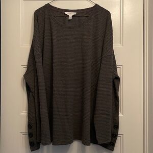 Grey waffle knit sweater